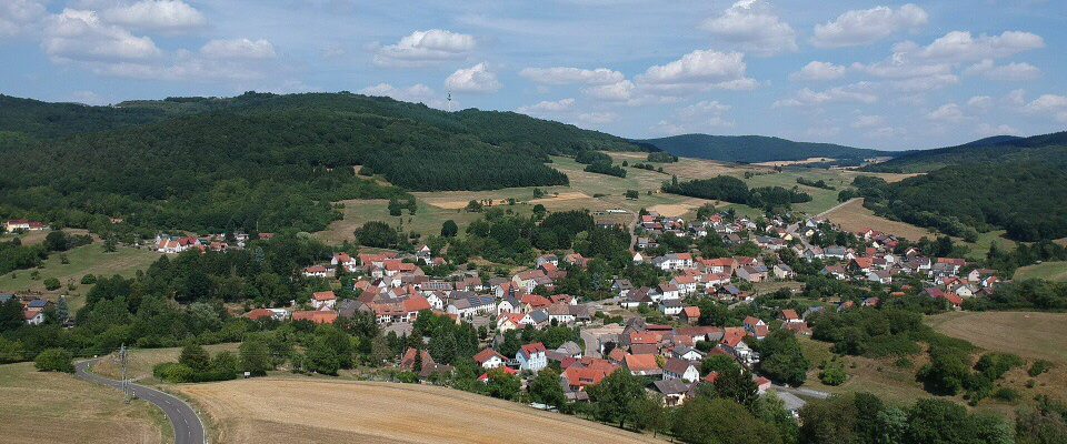 Luftbildaufnahme von Bosenbach