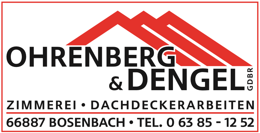 Logo der Zimmerei Ohrenberg und mit  Kontaktdaten